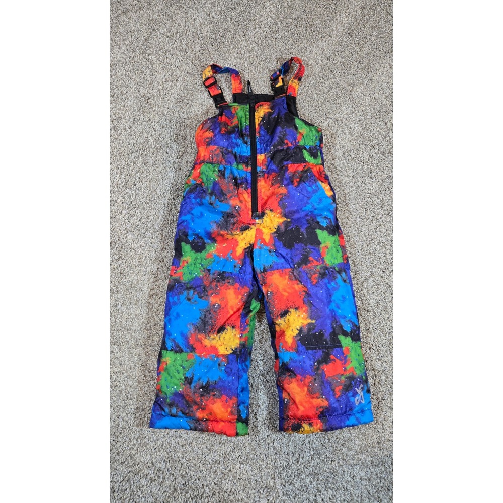 Skechers Toddler Boys 3T Snow Bib Pants Multi-Color Splatter Galaxy Print